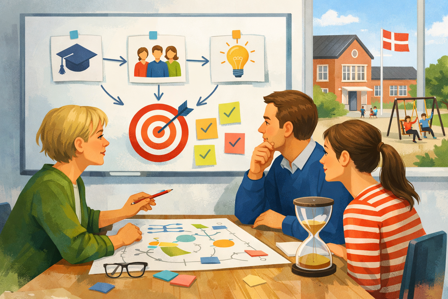 Illustration til: Skoleudvalget får tidsplan for nye politiske mål 2026-2029